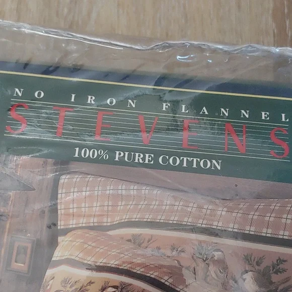 NEW Vintage Ingleman Designs STEVENS Flannel Twin Sheet Set Chickadees Print
